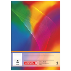Schulheft | A5, Lineatur 4, 16 Blatt, mehrfarbig