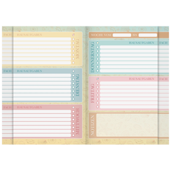 Hausaufgabenheft Sunny Ocean | A5, 48 Blatt, gold/mehrfarbig, pastell