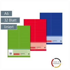 Vokabelheft | A6, Lineatur 53, 32 Blatt, sortiert