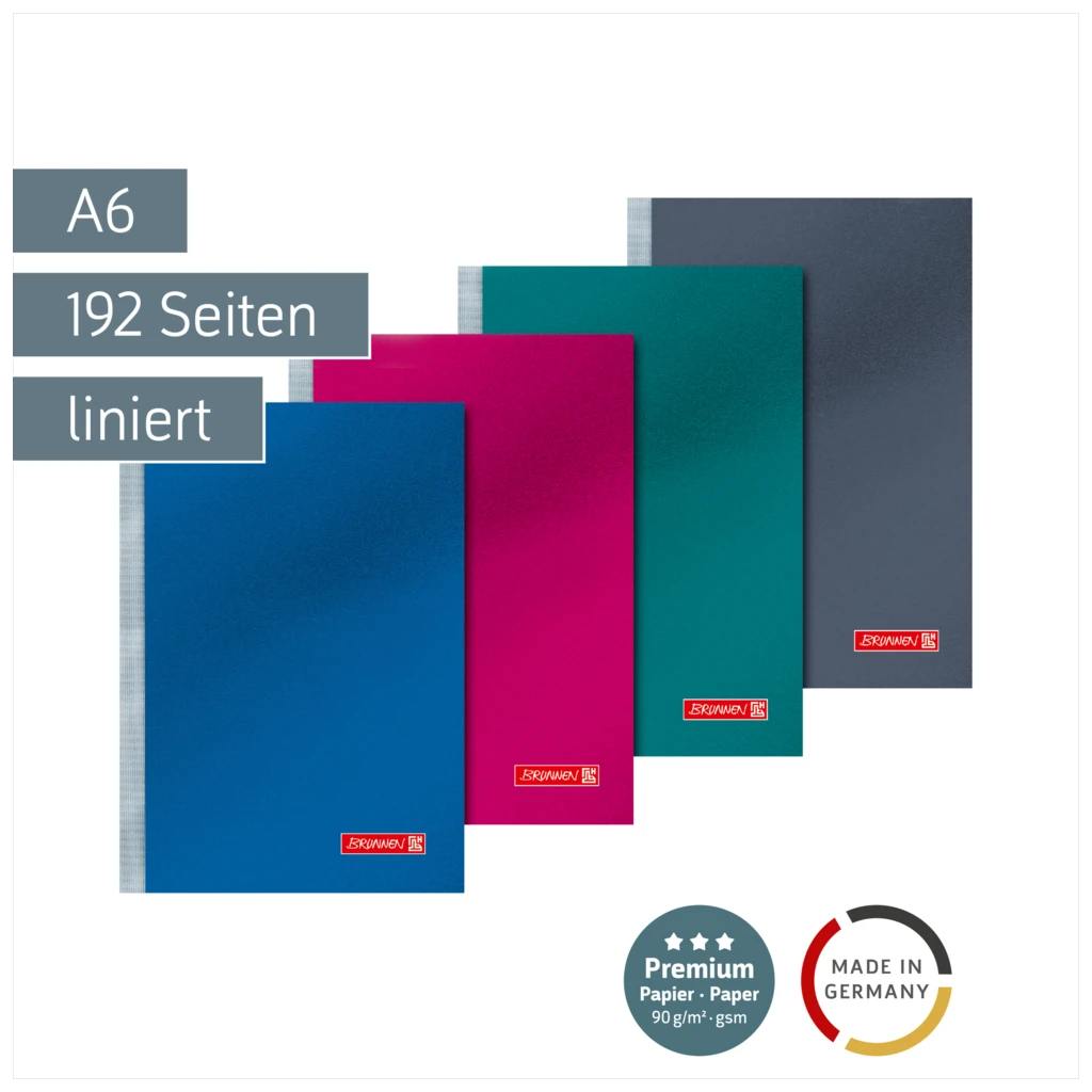 Notizbuch Premium Metallic | A6, liniert, sortiert