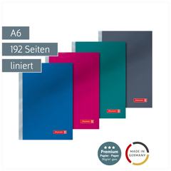 Notizbuch Premium Metallic | A6, liniert, sortiert