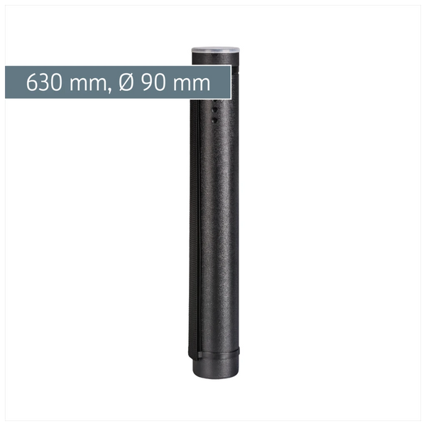 Transportrolle groß | Ø 90 mm 630 mm, schwarz