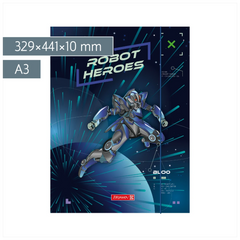 Sammelmappe Robot Heroes für A3 | A3, Füllhöhe: 10 mm, dunkelblau