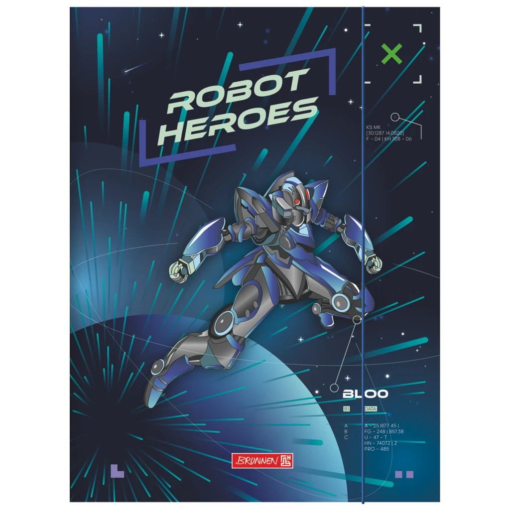 Sammelmappe Robot Heroes für A3 | A3, Füllhöhe: 10 mm, dunkelblau