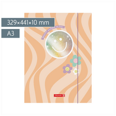 Sammelmappe Happy Hippie für A3 | A3, Füllhöhe: 10 mm, orange