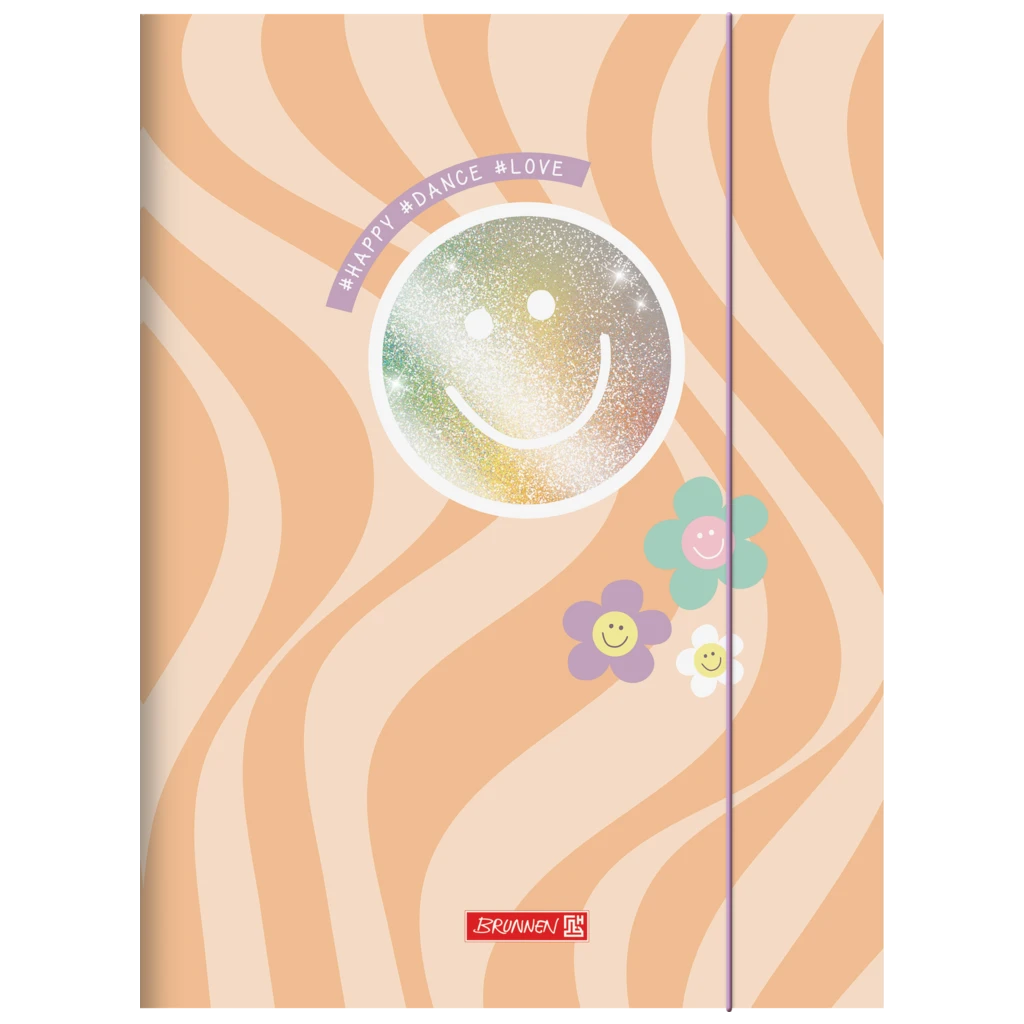 Sammelmappe Happy Hippie für A3 | A3, Füllhöhe: 10 mm, orange