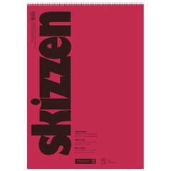 Skizzenblock | A2, 30 Blatt, rot