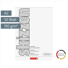 Skizzenblock | A2, 50 Blatt, weiß