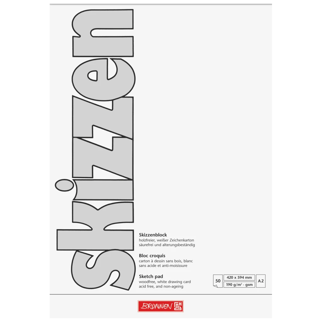 Skizzenblock | A2, 50 Blatt, weiß