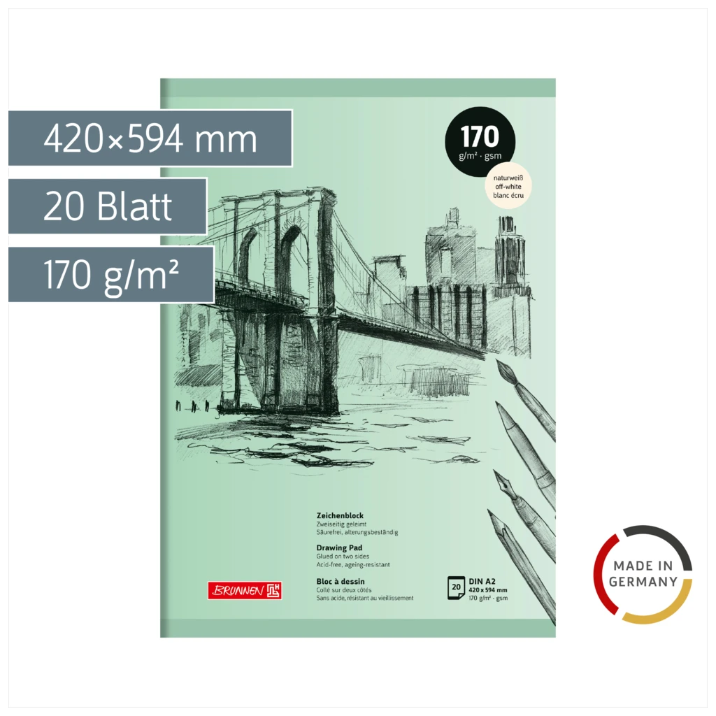 Zeichenblock | A2, 20 Blatt