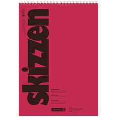 Skizzenblock | 340×480 mm, 50 Blatt, rot