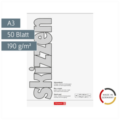 Skizzenblock | A3, 50 Blatt, weiß