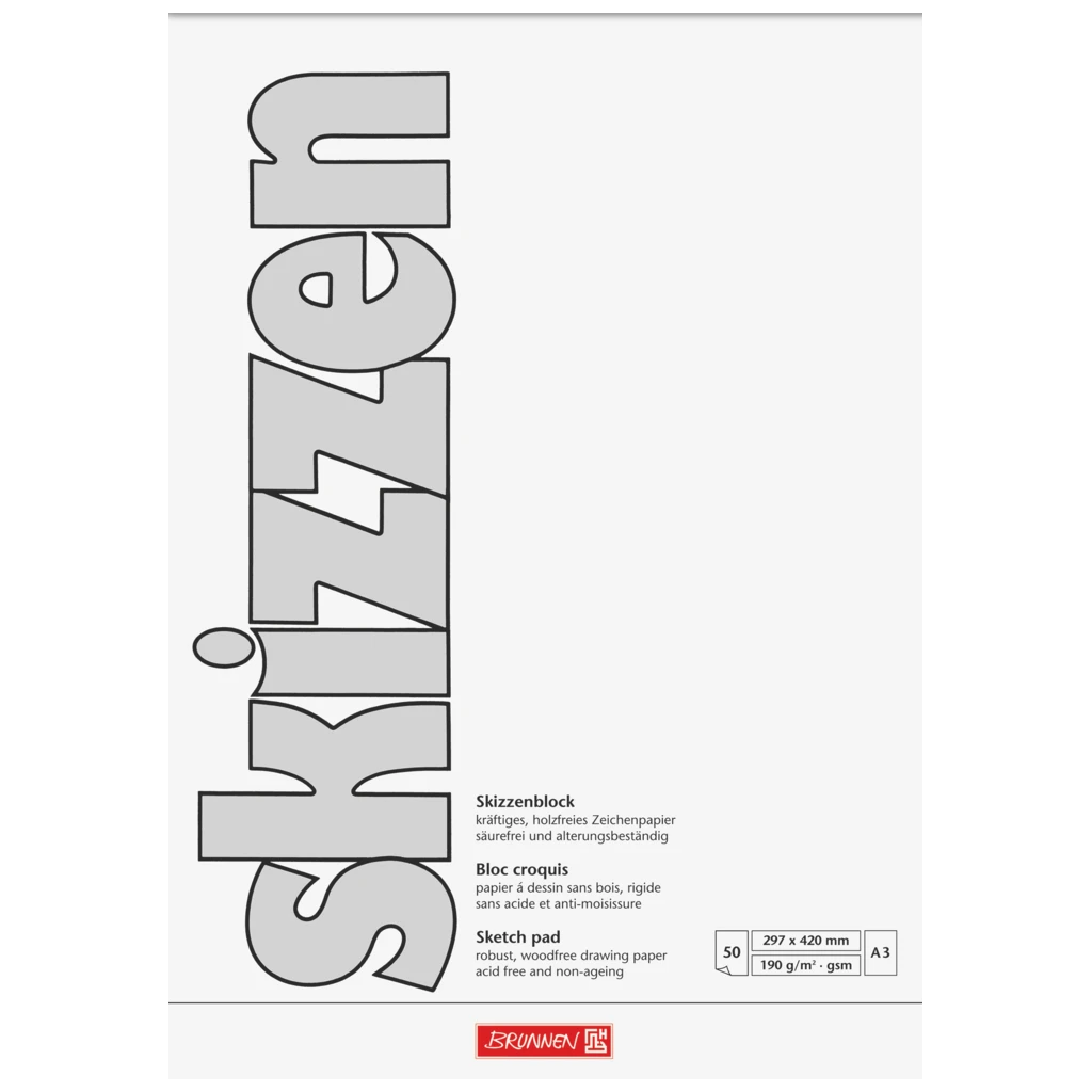 Skizzenblock | A3, 50 Blatt, weiß