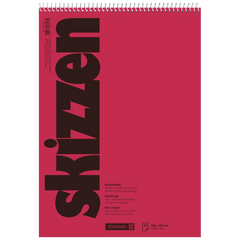 Skizzenblock | 240×340 mm, 50 Blatt, rot