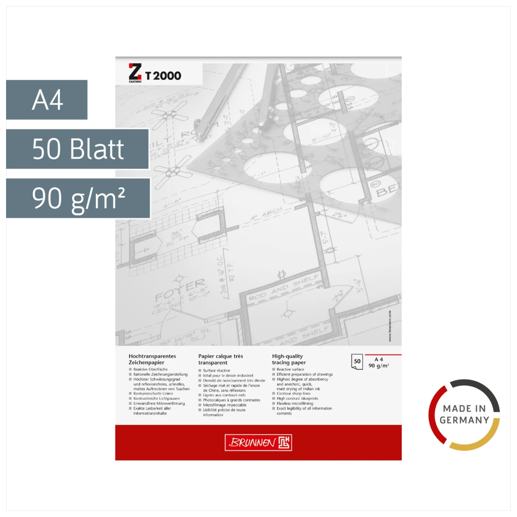 Entwurfblock | A4, 50 Blatt, weiß