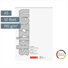 Skizzenblock | A5, 50 Blatt, weiß