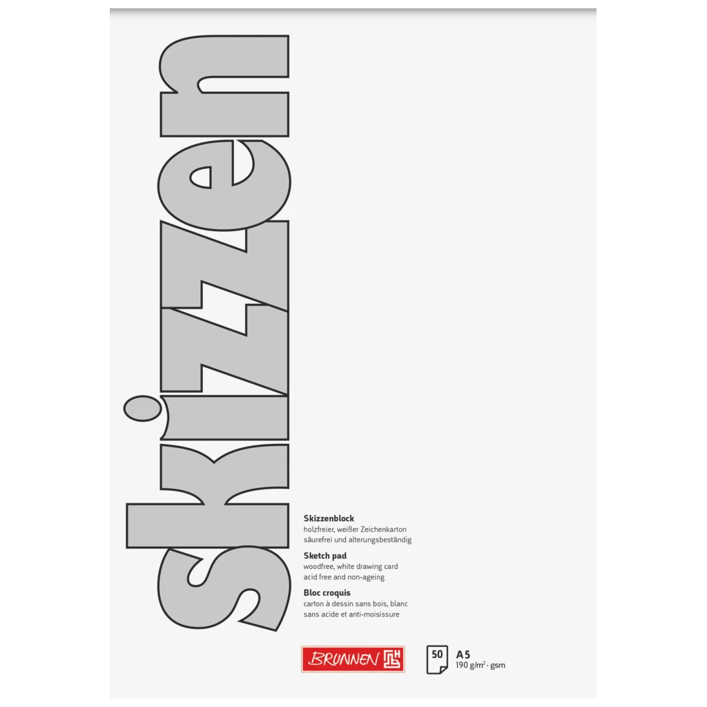 Skizzenblock | A5, 50 Blatt, weiß