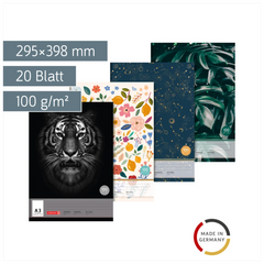 Zeichenblock Trend | A3, 20 Blatt, sortiert