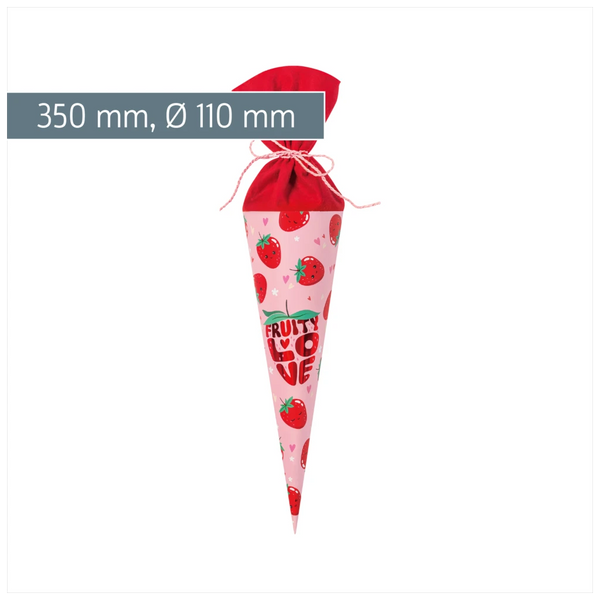 Schultüte Fruity Love | rosa/rot