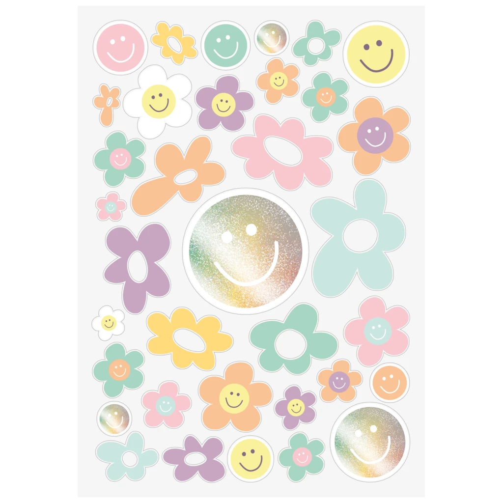 Ausmalheft Happy Hippie | 32 Blatt, rosa