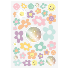 Ausmalheft Happy Hippie | 32 Blatt, rosa