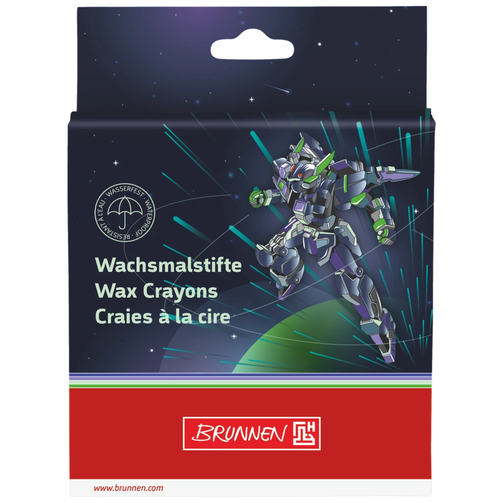 Wachsmalstifte-Set Robot Heroes | 8 Stück