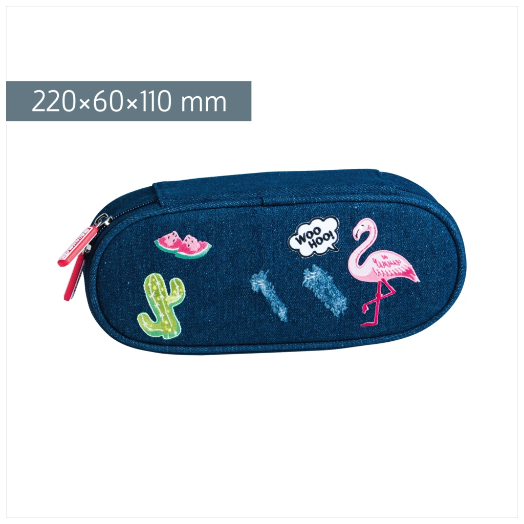 Schlampermäppchen „Patches“ | blau/mehrfarbig