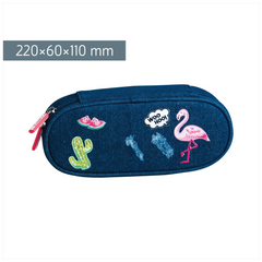Schlampermäppchen „Patches“ | blau/mehrfarbig