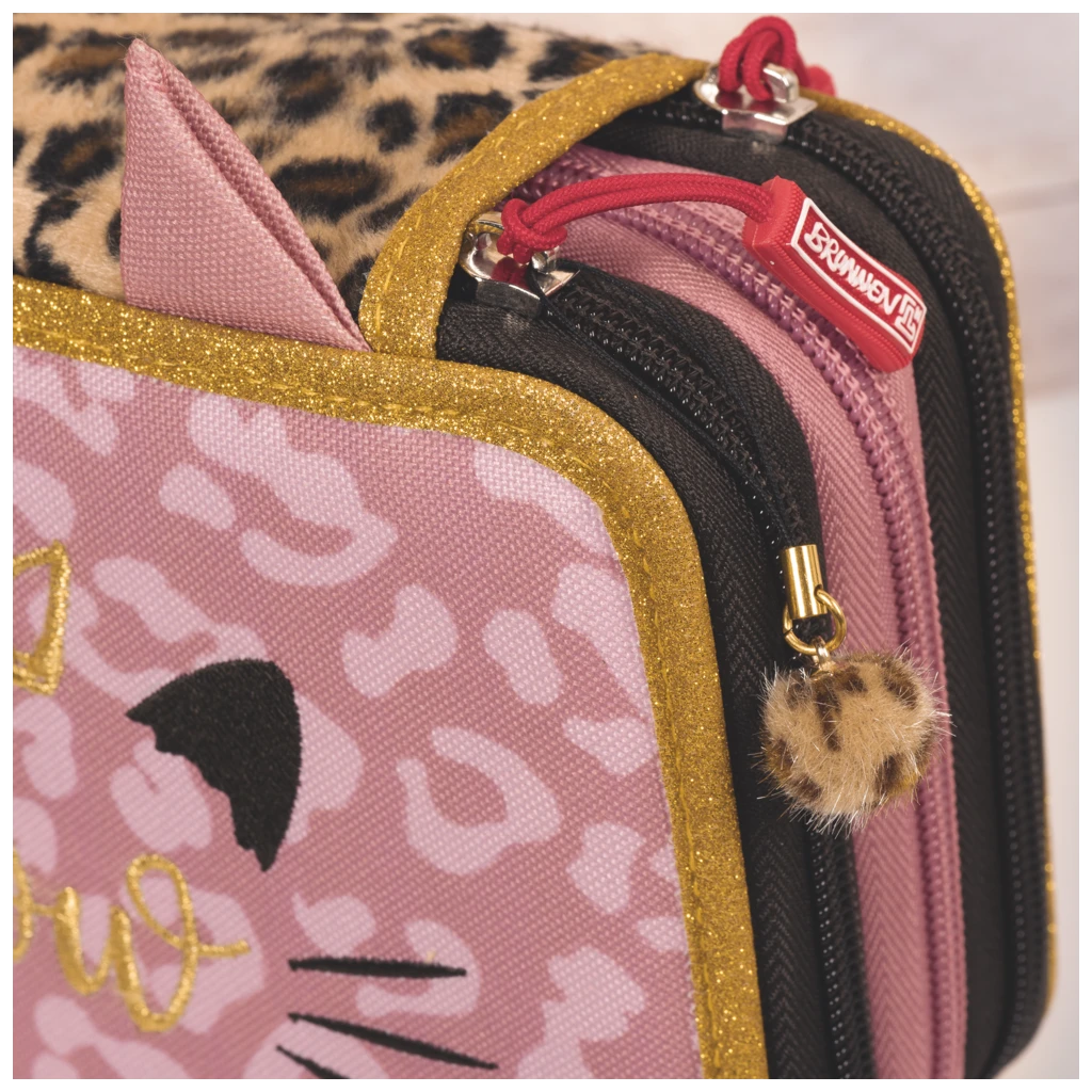 Federmäppchen Sweet Wild Cat | 2 Klappe(n), rosa