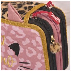 Federmäppchen Sweet Wild Cat | 2 Klappe(n), rosa
