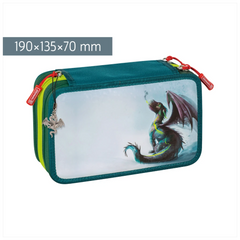 Federmäppchen Drago | 3 Reißverschlüsse, blau