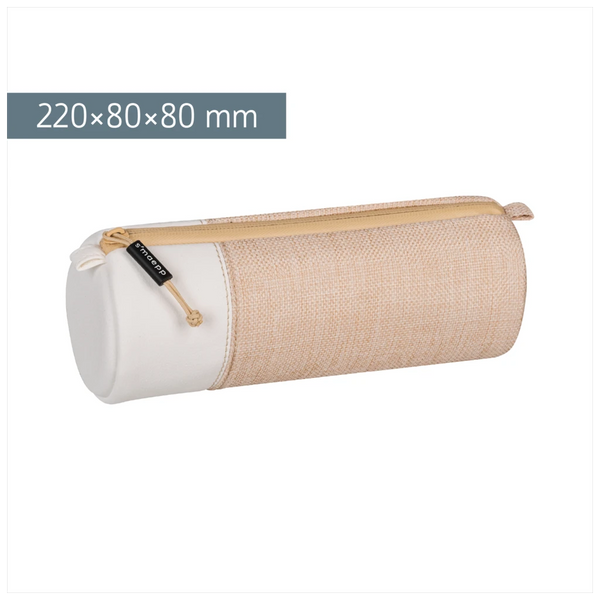 Schlampermäppchen s'maepp M „Jute“ | weiß/hellbraun