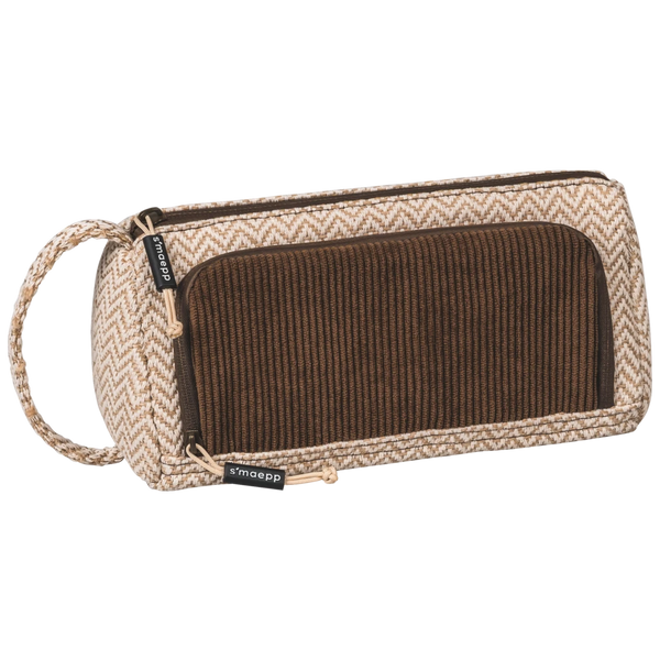 Schlampermäppchen s'maepp L „Vintage Love“ | braun/natur hell