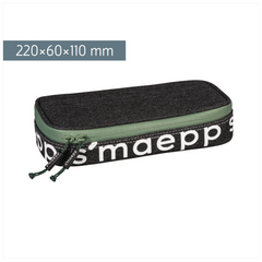 Schlampermäppchen s'maepp XL „Urban Classic“ | 1 Klappe(n), grün/dunkelgrau