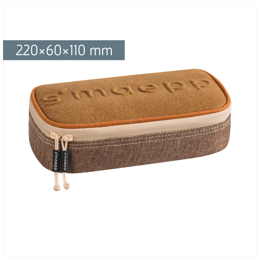 Schlampermäppchen s'maepp XL „Felt“ | 1 Klappe(n), braun