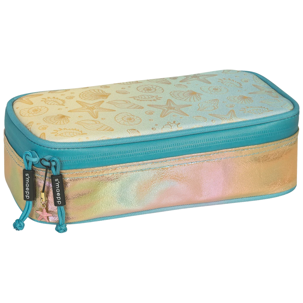Schlampermäppchen s'maepp XL Sunny Ocean | 1 Klappe(n), gold irisierend/mehrfarbig, pastell