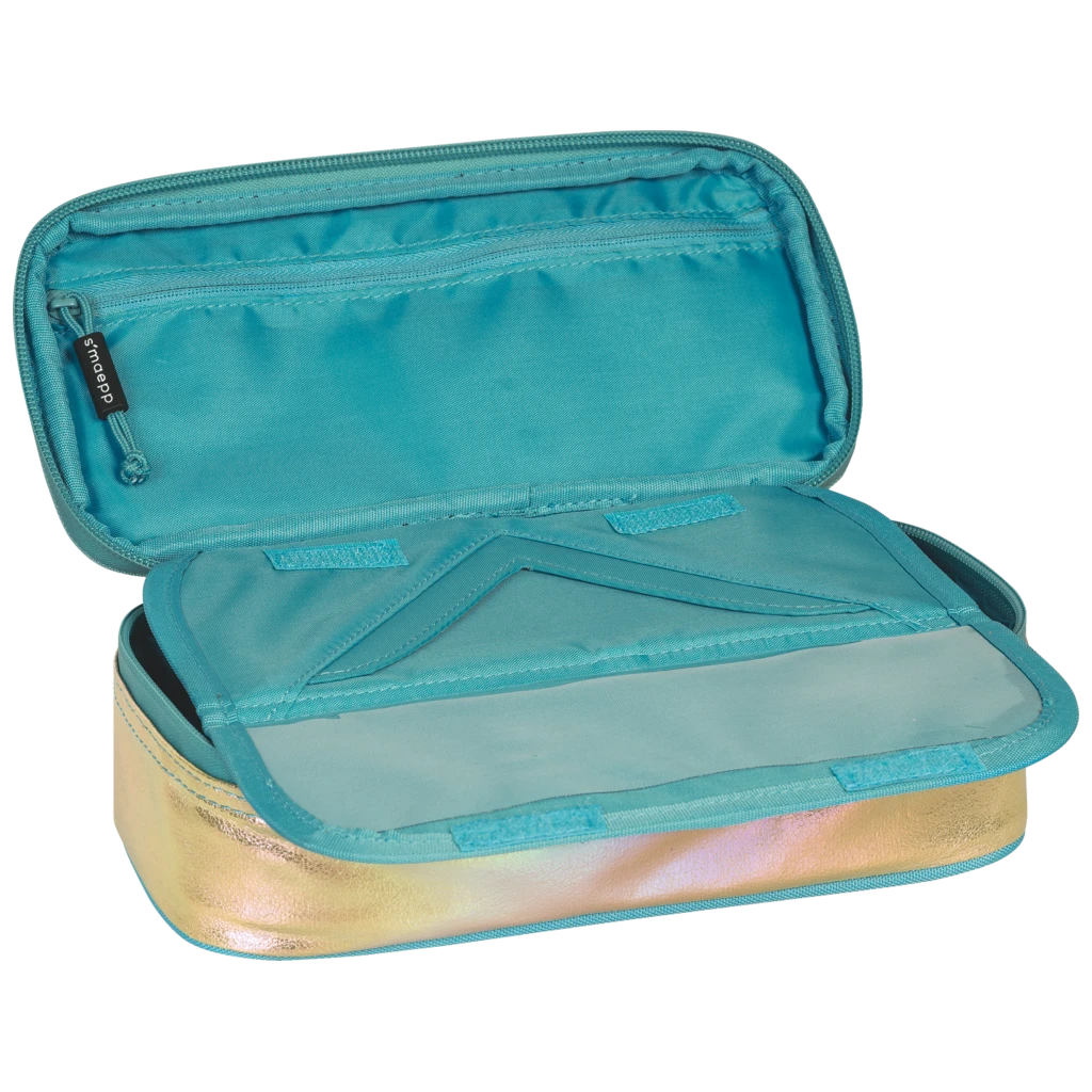 Schlampermäppchen s'maepp XL Sunny Ocean | 1 Klappe(n), gold irisierend/mehrfarbig, pastell