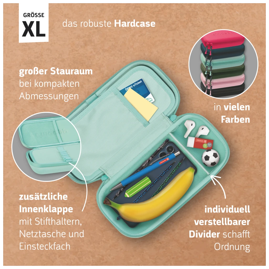 Schlampermäppchen s'maepp XL Hardcase Colour Code | 1 Klappe(n), azur