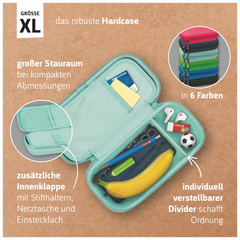 Schlampermäppchen s'maepp XL Hardcase Colour Code | 1 Klappe(n), kiwi