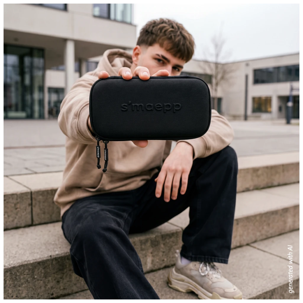 Schlampermäppchen s'maepp XL Hardcase Colour Code | 1 Klappe(n), onyx