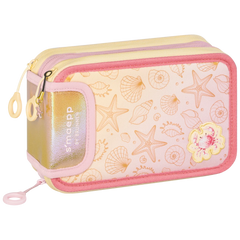 Federmäppchen s'maepp Sunny Ocean | 3 Reißverschlüsse, gold irisierend/mehrfarbig, pastell