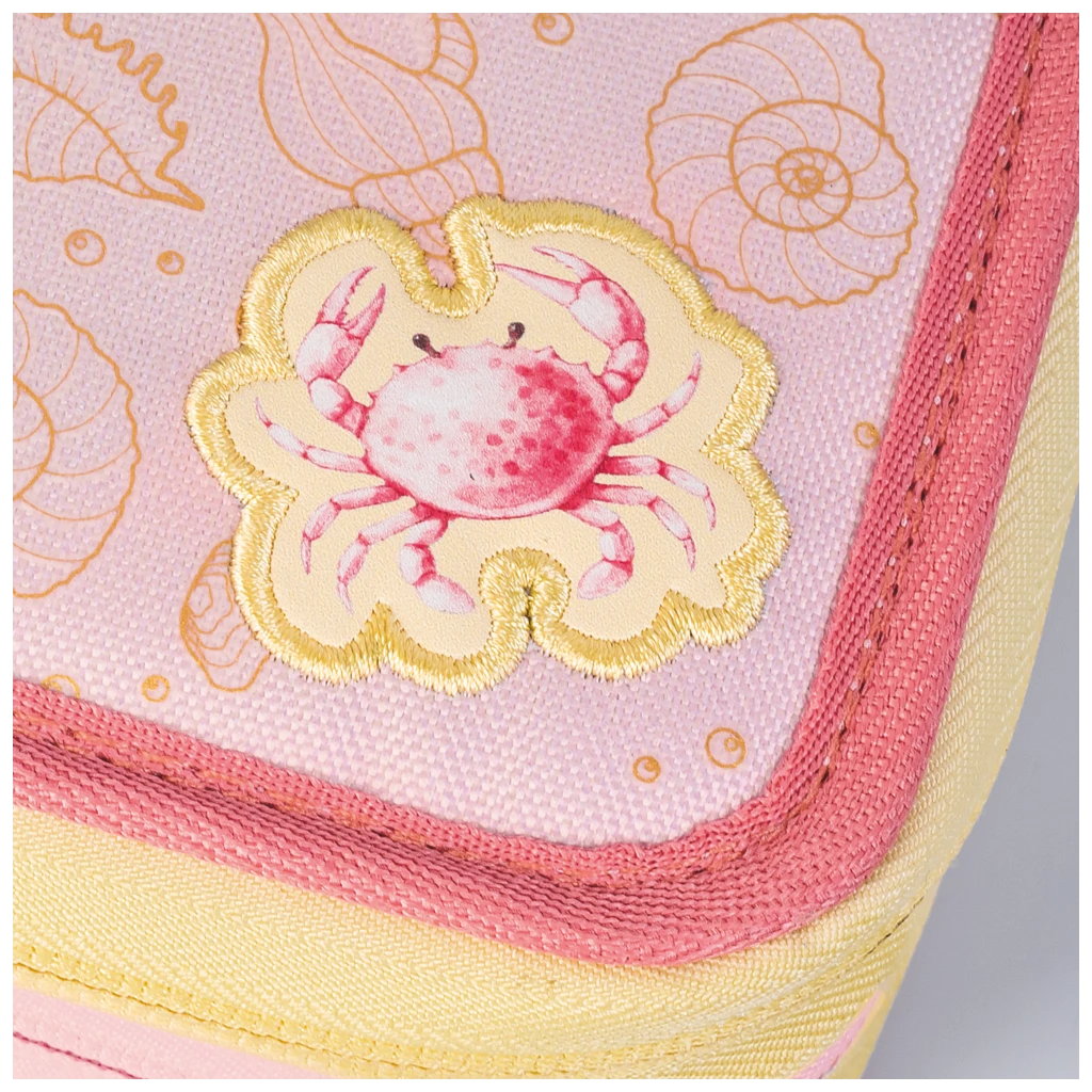 Federmäppchen s'maepp Sunny Ocean | 3 Reißverschlüsse, gold irisierend/mehrfarbig, pastell