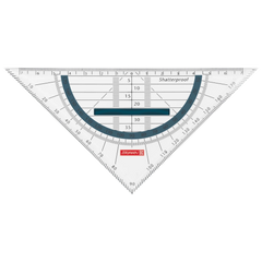 Geometrie-Dreieck Colour Code bruchsicher | 16 cm, mit Griff, denim