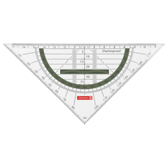 Geometrie-Dreieck Colour Code bruchsicher | 16 cm, mit Griff, olive