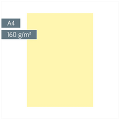 Multifunktionspapier Universalpapier | A4, 160 g/m², hellgelb, 25 Blatt