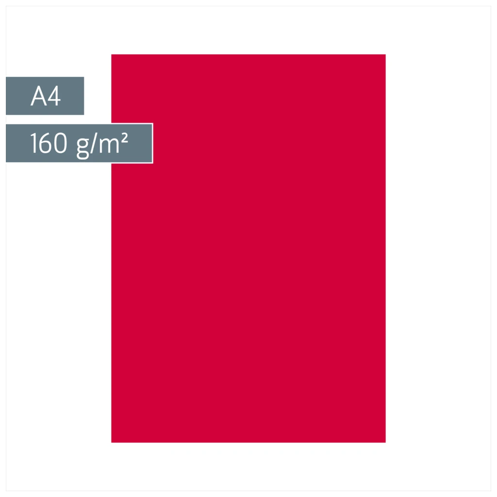 Multifunktionspapier Universalpapier | A4, 160 g/m², mittelrot, 25 Blatt