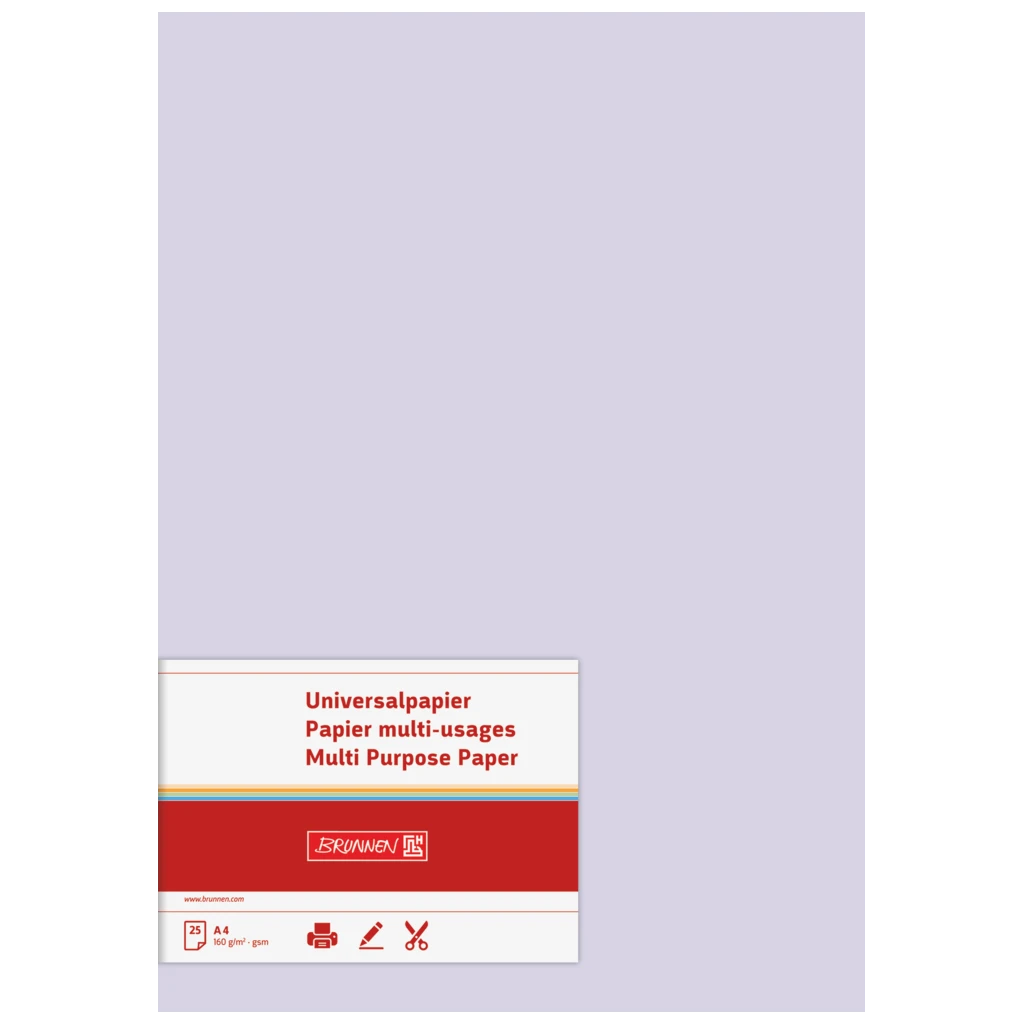 Multifunktionspapier Universalpapier | A4, 160 g/m², lilac, 25 Blatt