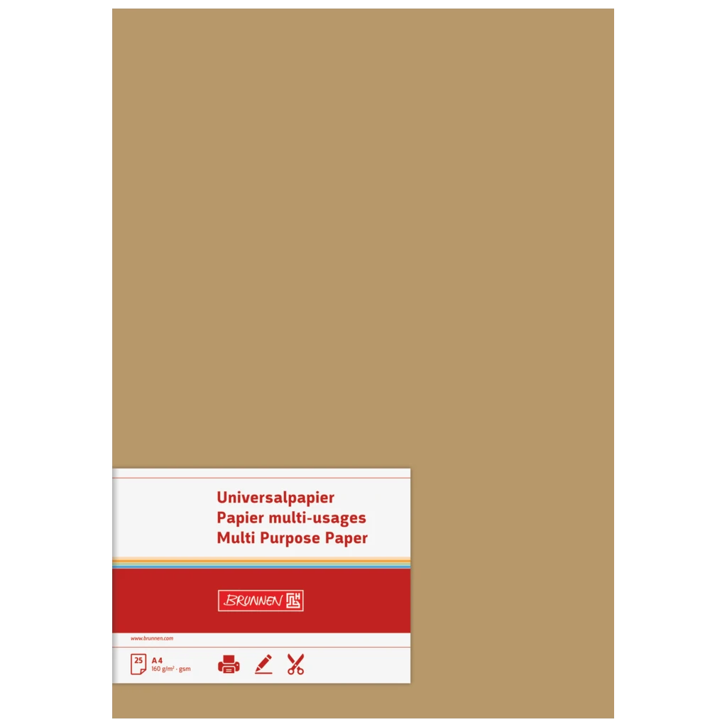 Multifunktionspapier Universalpapier | A4, 160 g/m², sand, 25 Blatt