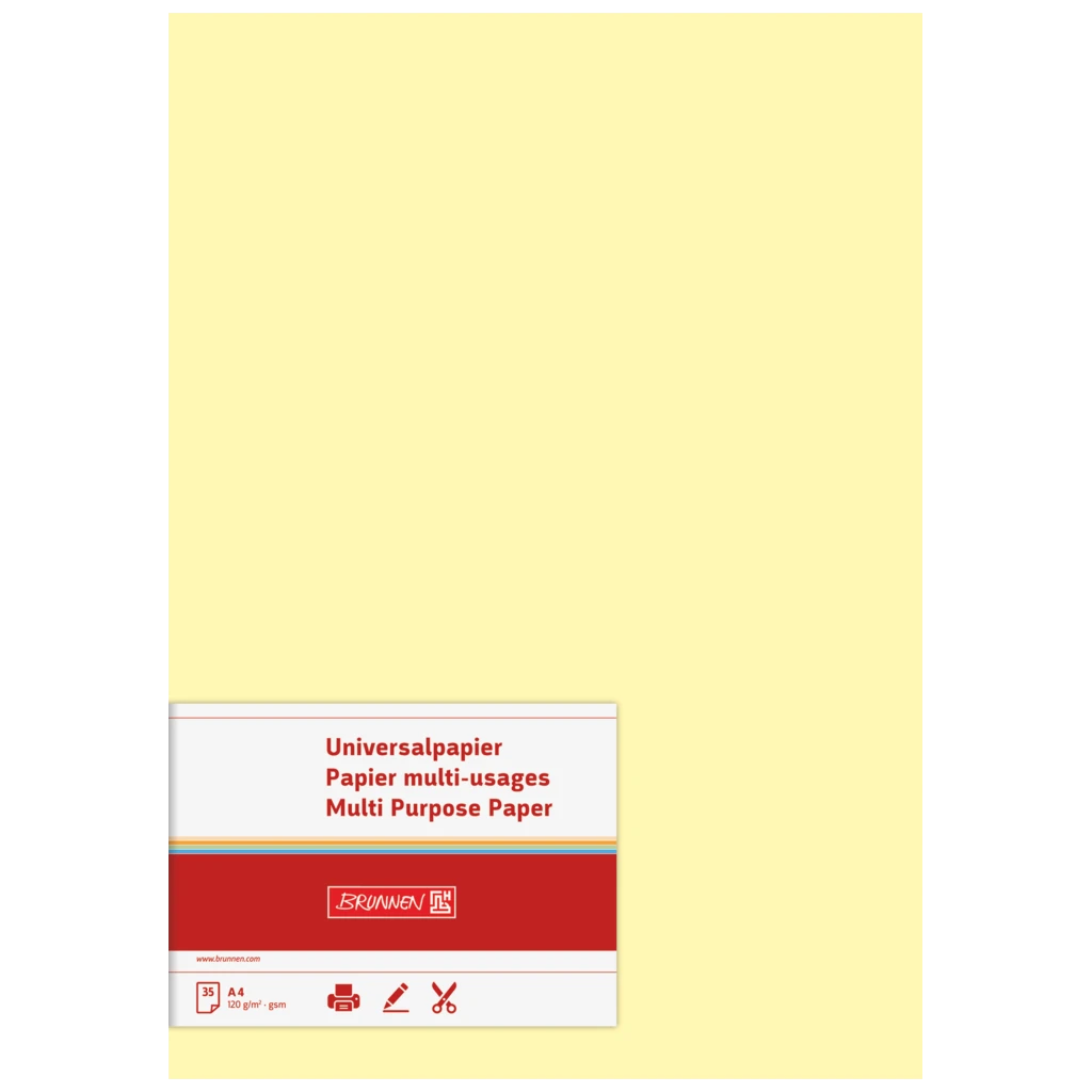 Multifunktionspapier Universalpapier | A4, 120 g/m², hellgelb, 35 Blatt