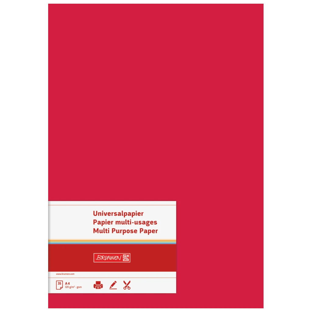 Multifunktionspapier Universalpapier | A4, 120 g/m², mittelrot, 35 Blatt